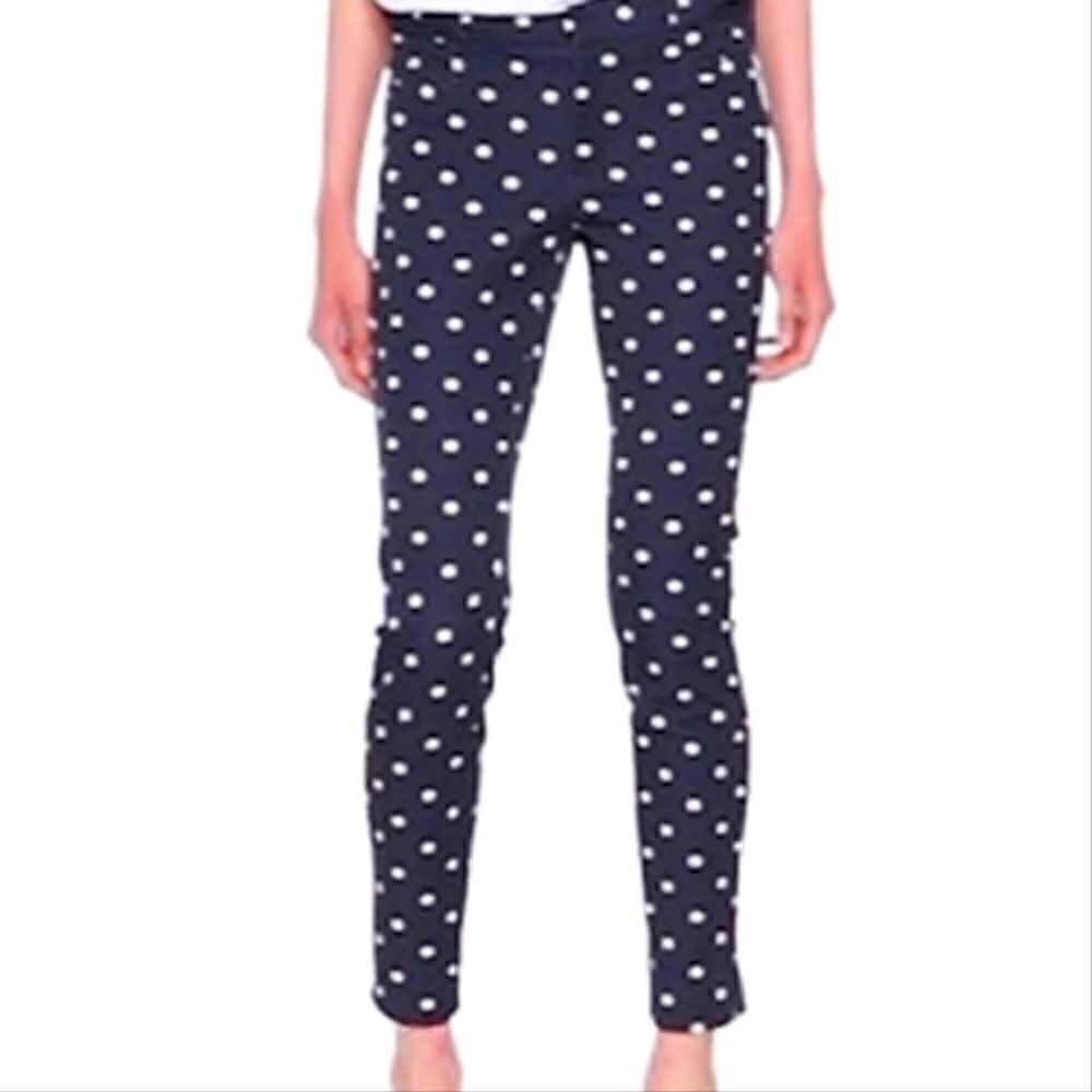 Banana Republic Sloan Pants Navy Polka Dot